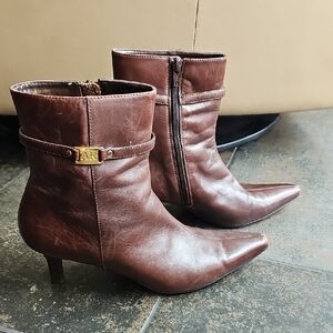 Anne Klein Brown Heeled Boots, MaskimmertJ